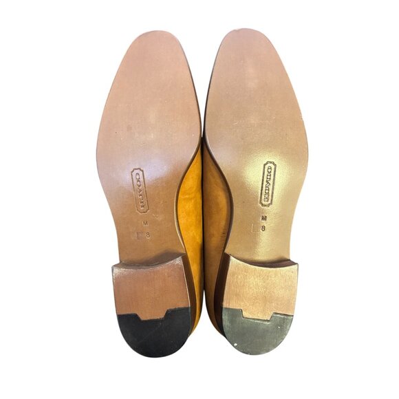 Coach Brown Suede Loafers Size 8 Made In Italy - Picture 8 of 8